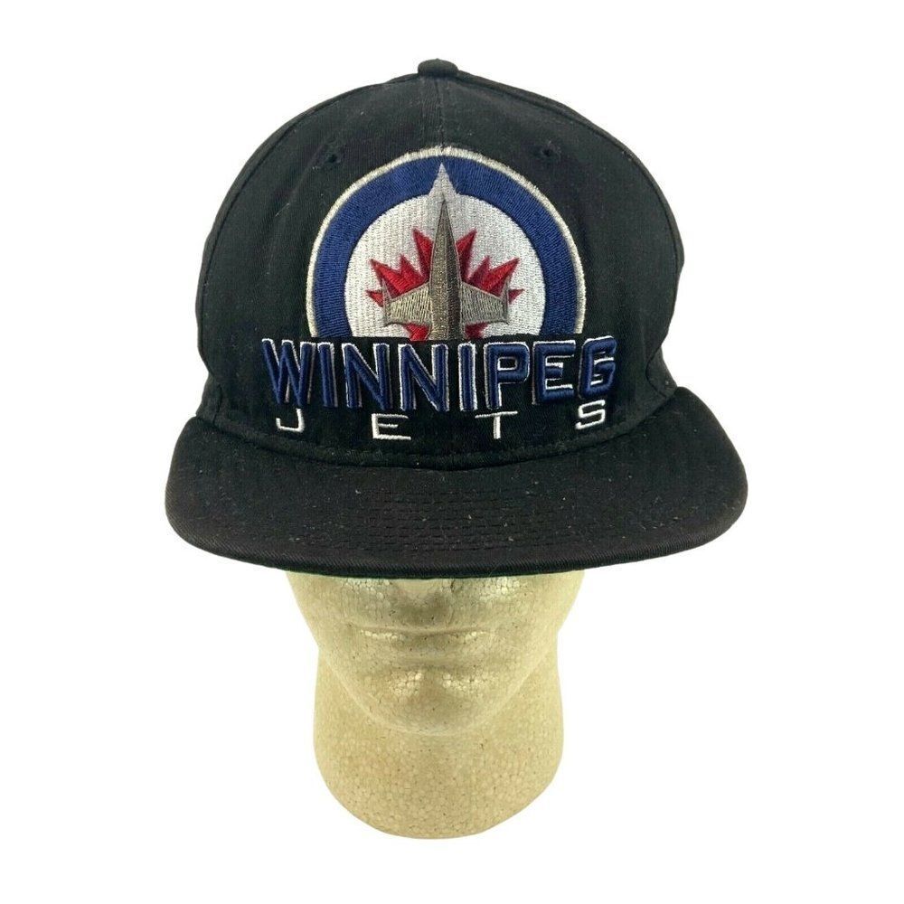 Winnipeg Jets Hat Cap M/L Black Embroidered SnapBack NHL Hockey Canada New Era